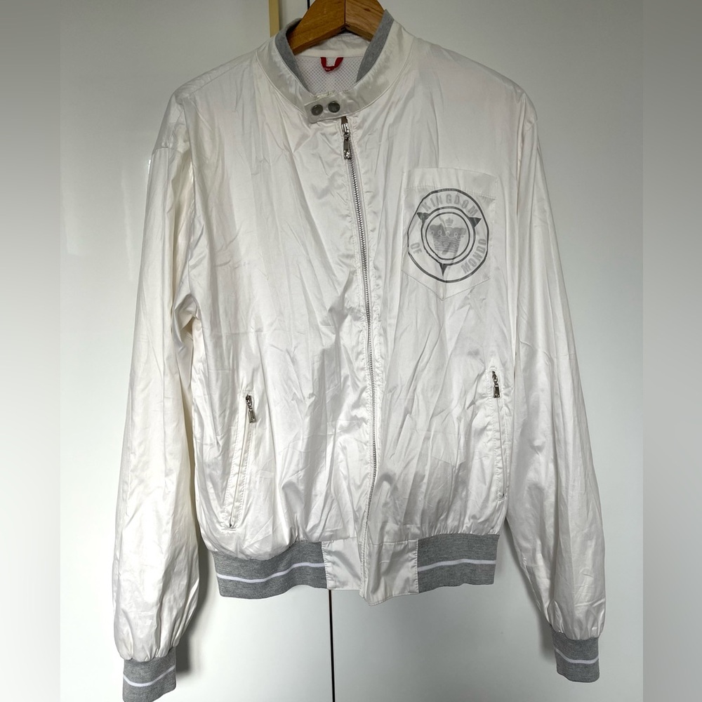 Mondo White Bomber Jacket Lightweight size XL